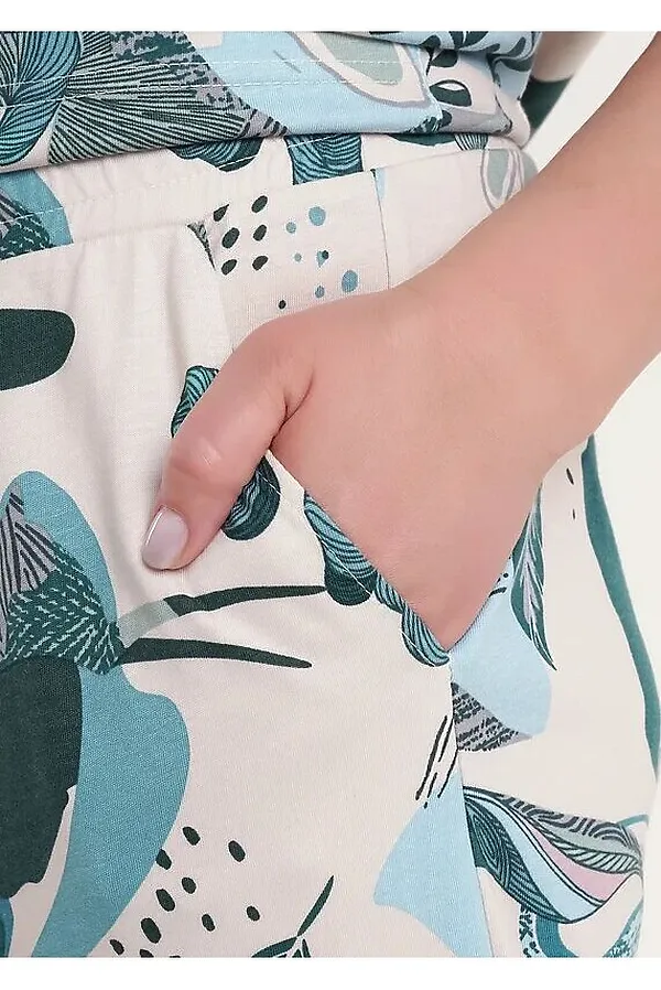 Пижама CLEVER, бежевый/св.зелёный - фото 2