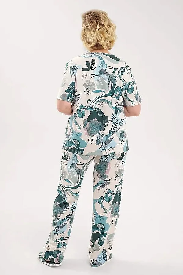 Пижама CLEVER, бежевый/св.зелёный - фото 2