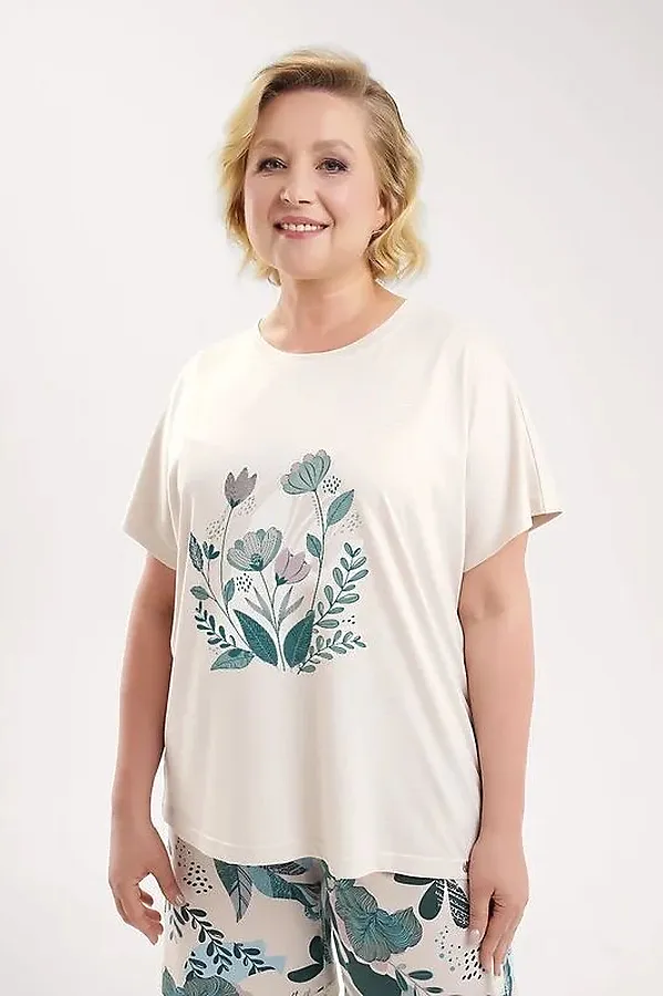 Пижама CLEVER, бежевый/св.зелёный - фото 2