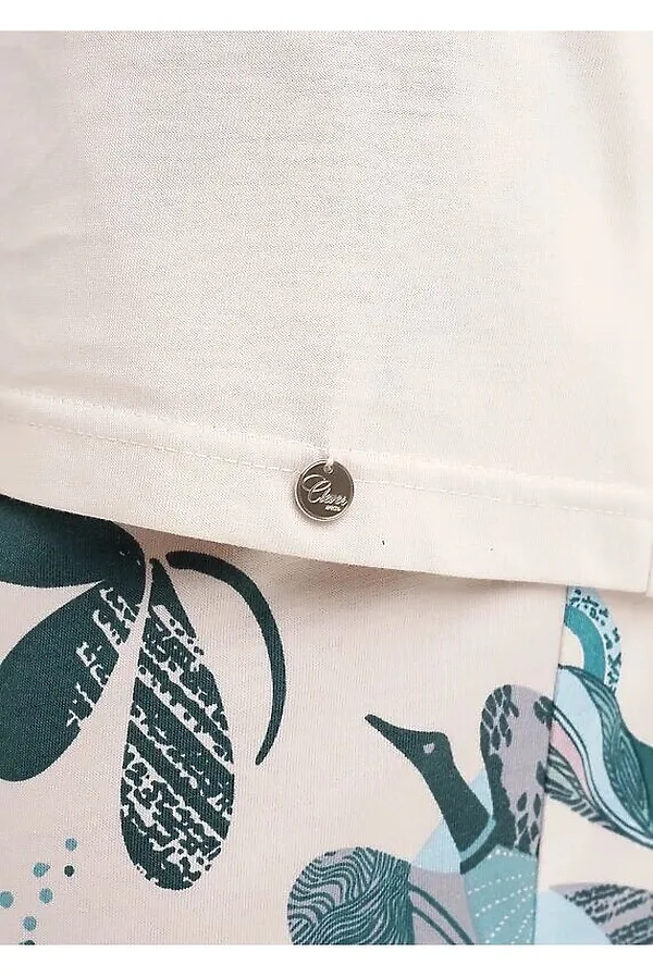 Пижама CLEVER, бежевый/св.зелёный - фото 2