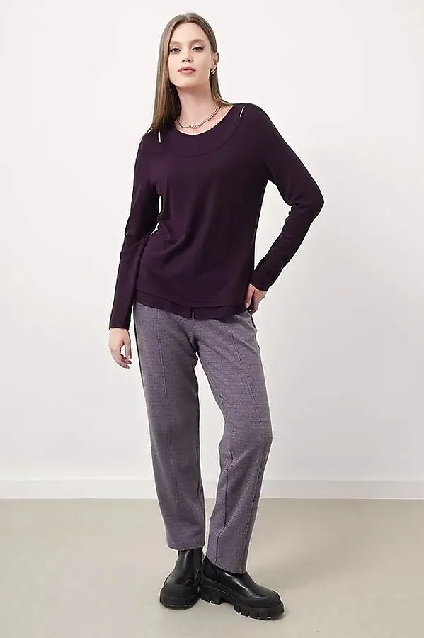 Джемпер CLEVER, т.фиолетовый - фото 2