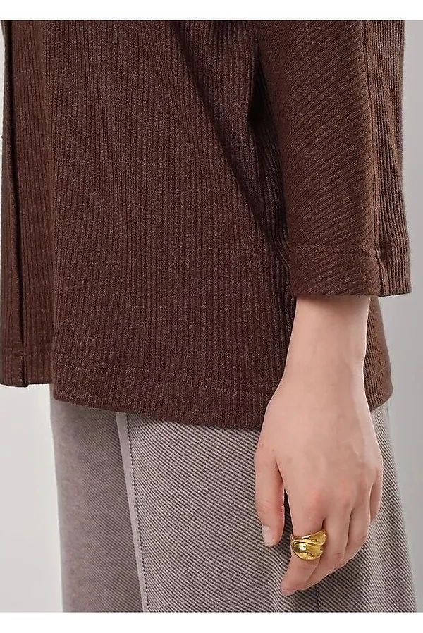 Джемпер CLEVER, меланж коричневый - фото 2