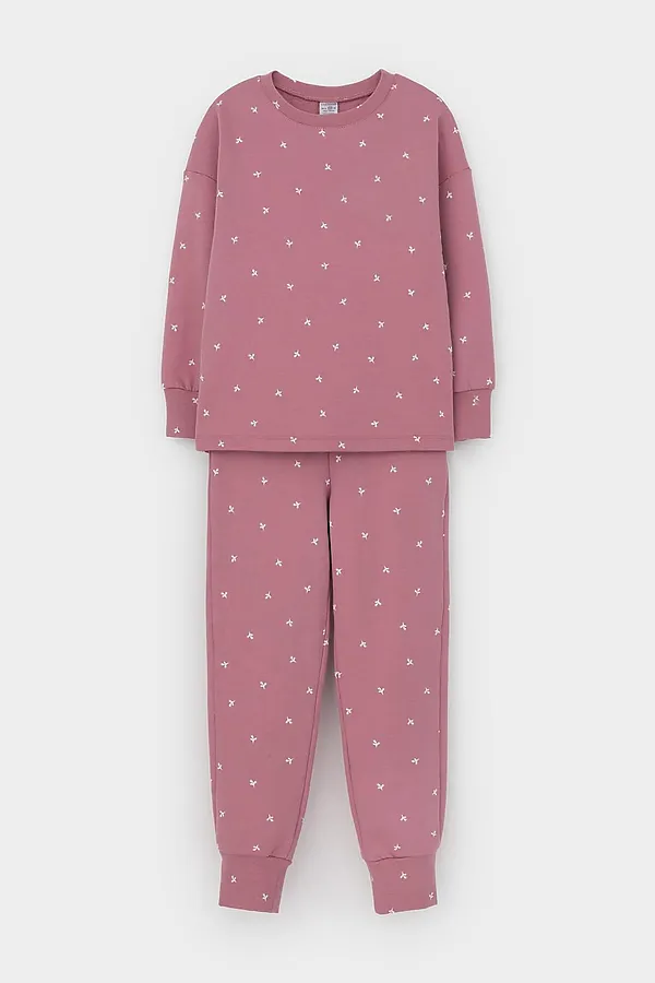 Пижама CROCKID, пепельная роза,мини листики - фото 2