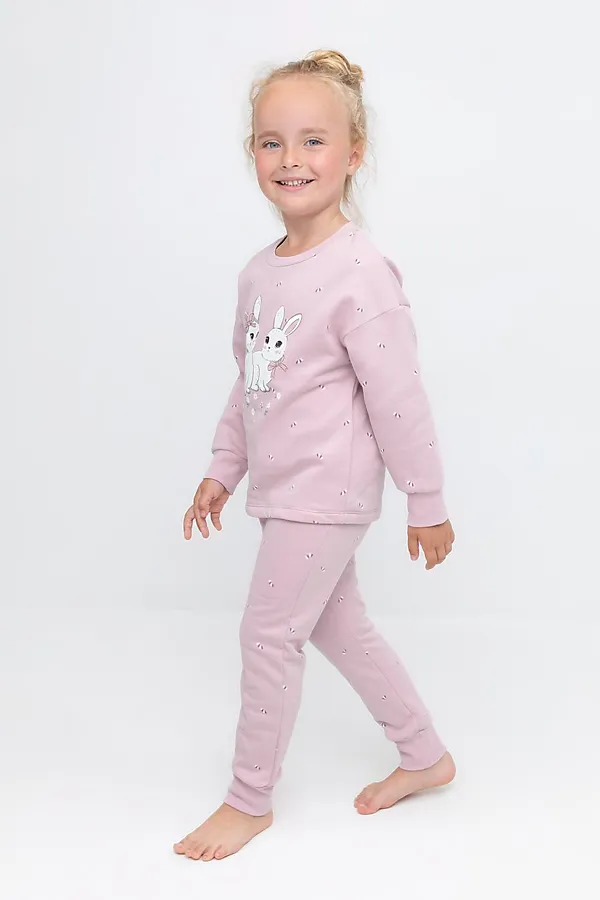 Пижама CROCKID, фламинго,маленькие листья - фото 2