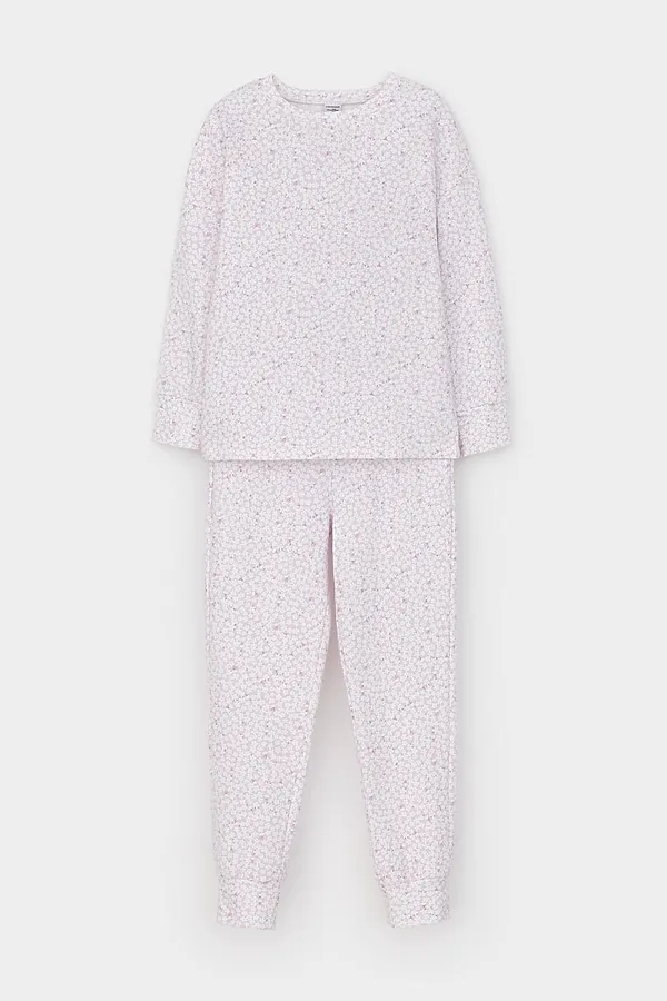 Пижама CROCKID, нежно-лавандовый,лепестки цветов - фото 2