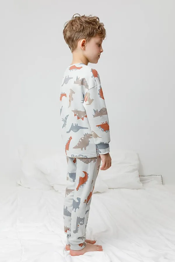Пижама CROCKID, речной перламутр,динозавры - фото 2