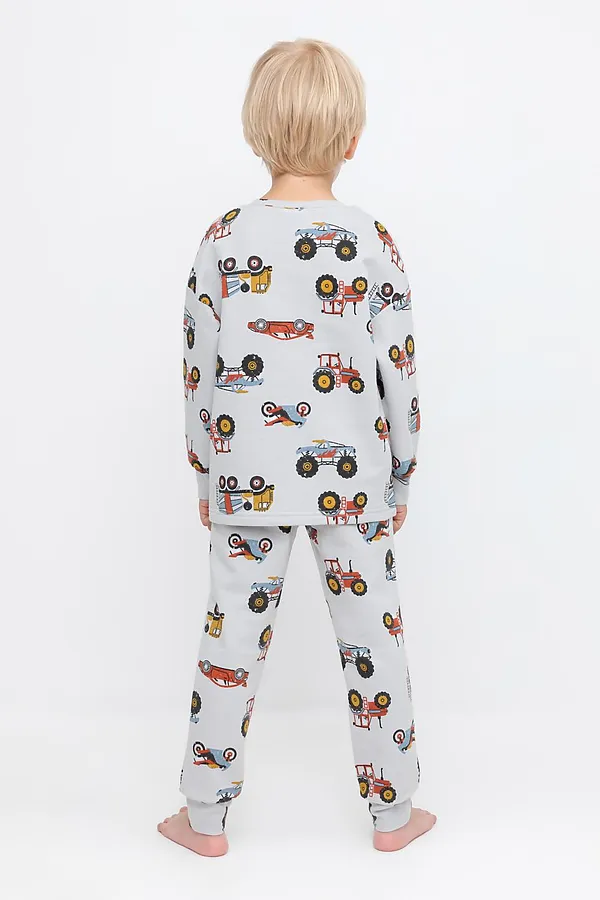 Пижама CROCKID, речной перламутр,машины - фото 2