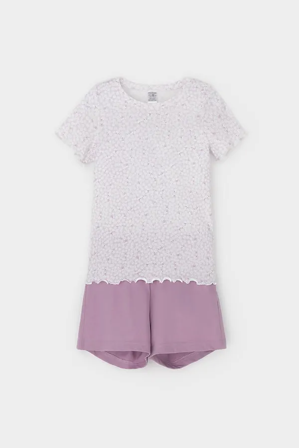Пижама CROCKID, лепестки цветов,лавандовый туман - фото 2