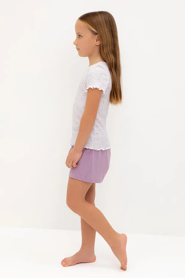 Пижама CROCKID, лепестки цветов,лавандовый туман - фото 2