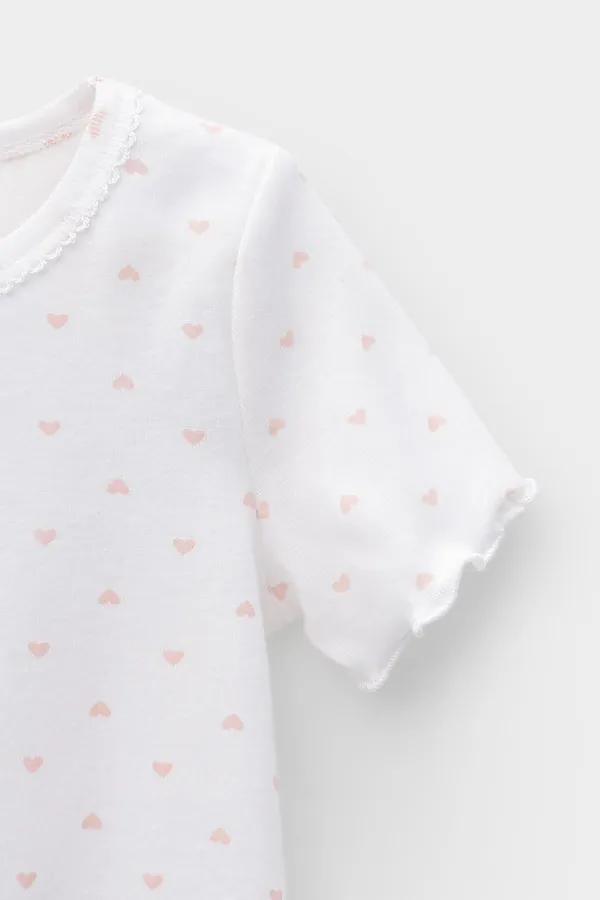 Пижама CROCKID, сердечки на сахаре,дымчатая роза - фото 2