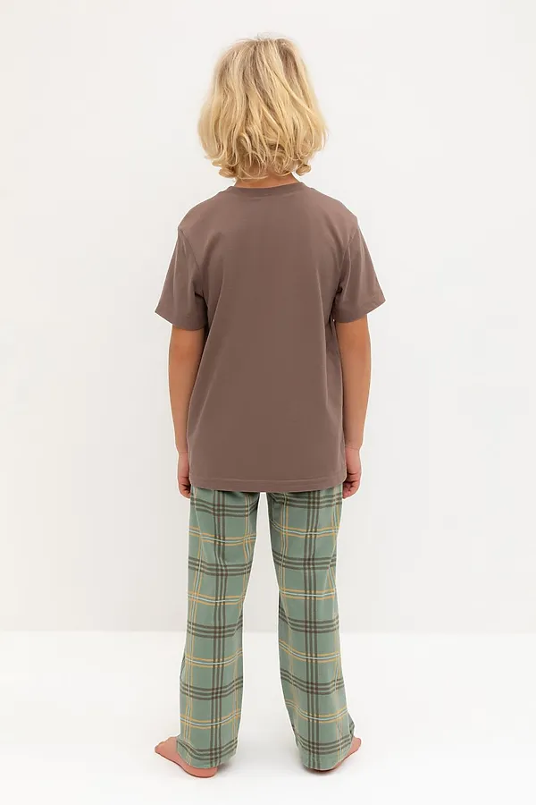 Пижама CROCKID, сосновая кора,текстильная клетка - фото 2