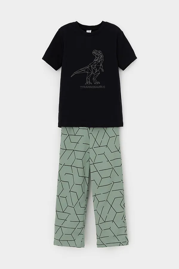 Пижама CROCKID, черный,геометрия - фото 2