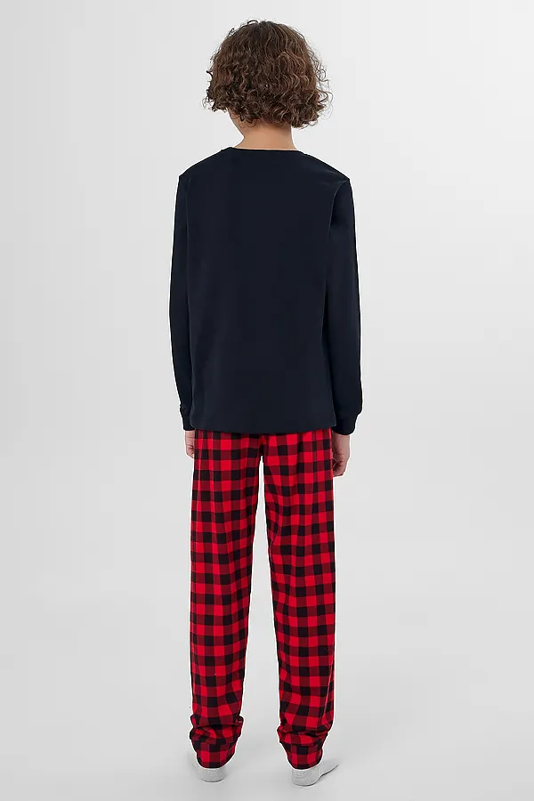 Пижама MARK FORMELLE, черный +черно -красная клетка - фото 2