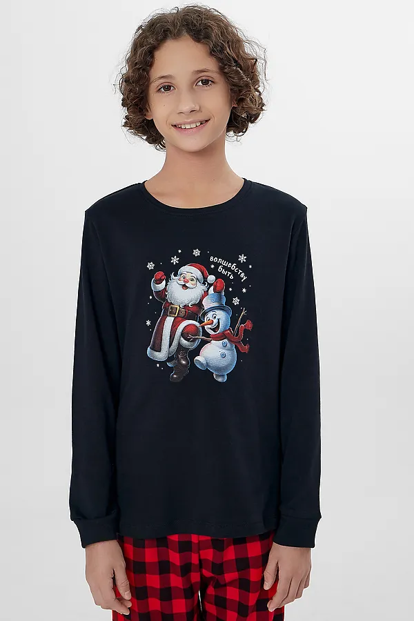 Пижама MARK FORMELLE, черный +черно -красная клетка - фото 2