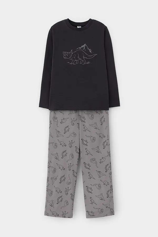 Пижама CROCKID, графит,дино друзья - фото 2