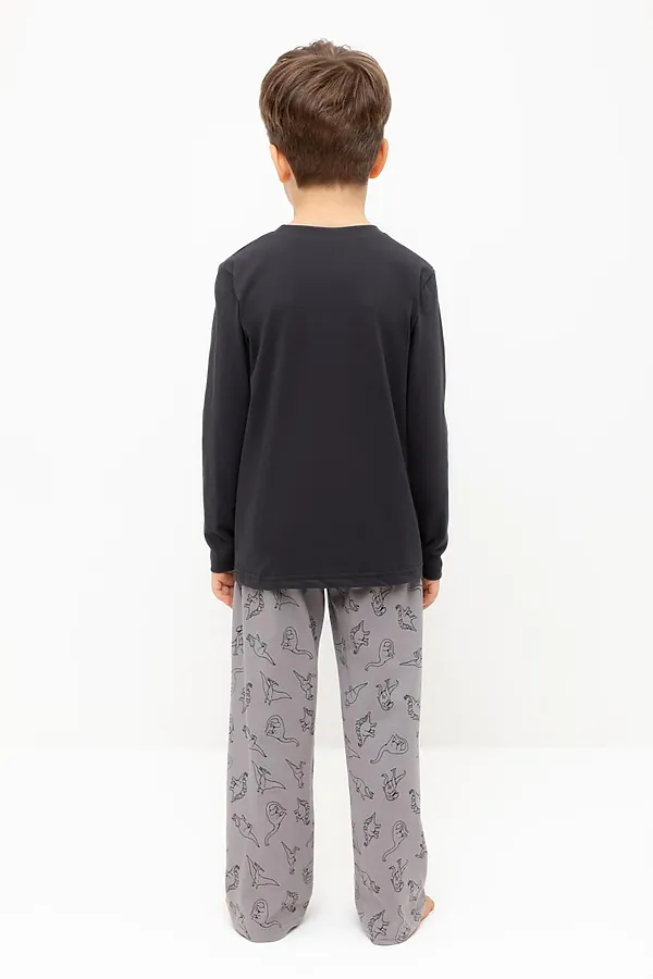 Пижама CROCKID, графит,дино друзья - фото 2