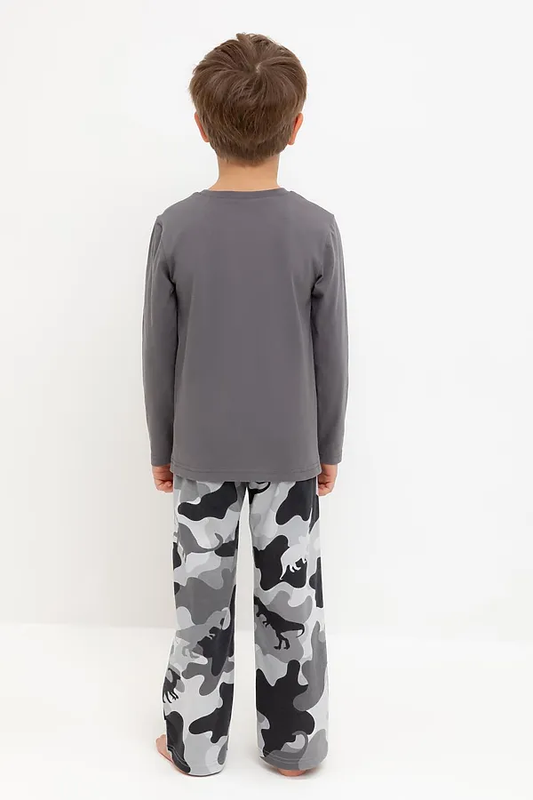 Пижама CROCKID, железо,камуфляж с динозаврами - фото 2