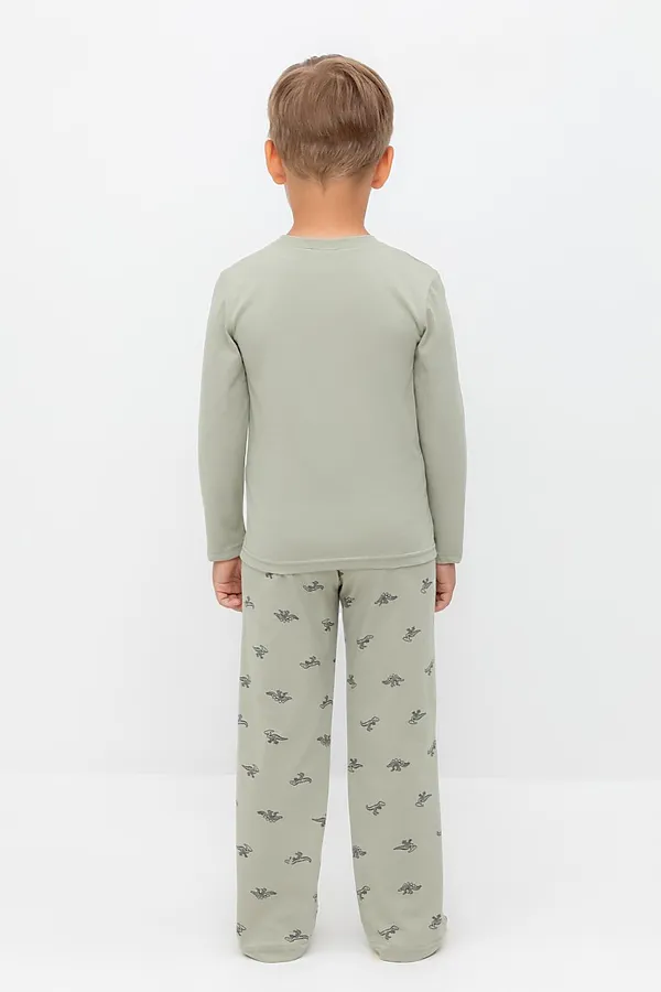 Пижама CROCKID, шалфей,маленькие динозавры - фото 2