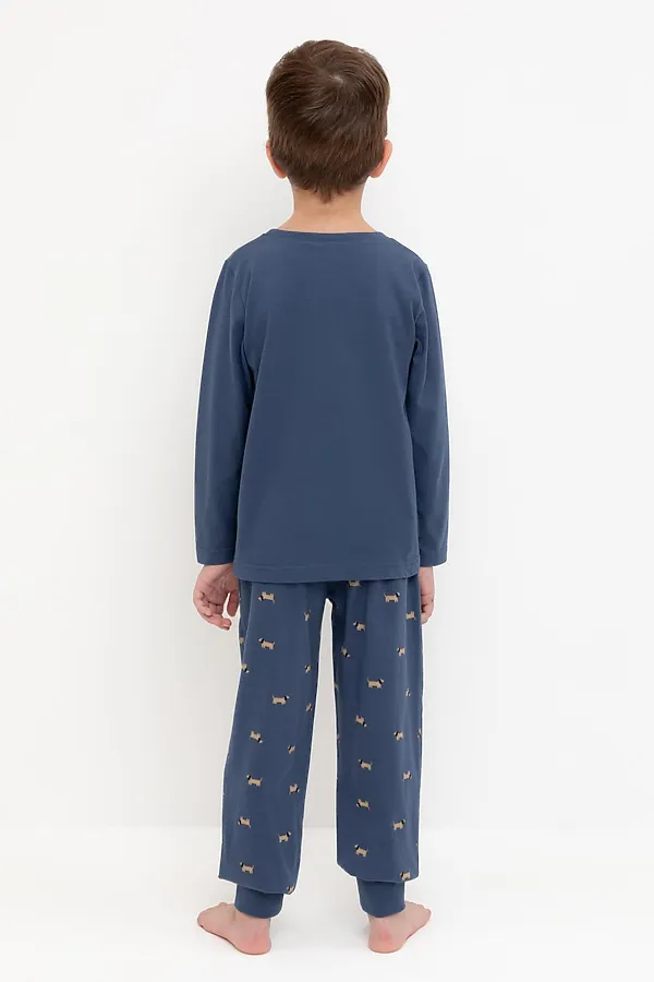 Пижама CROCKID, грозовая туча,таксы - фото 2