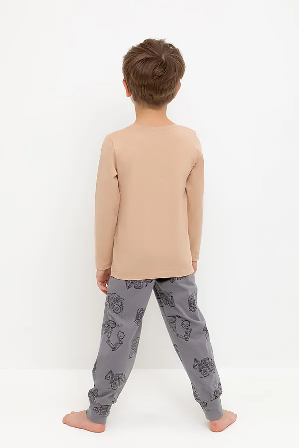 Пижама CROCKID, кунжут,дорожная техника - фото 2