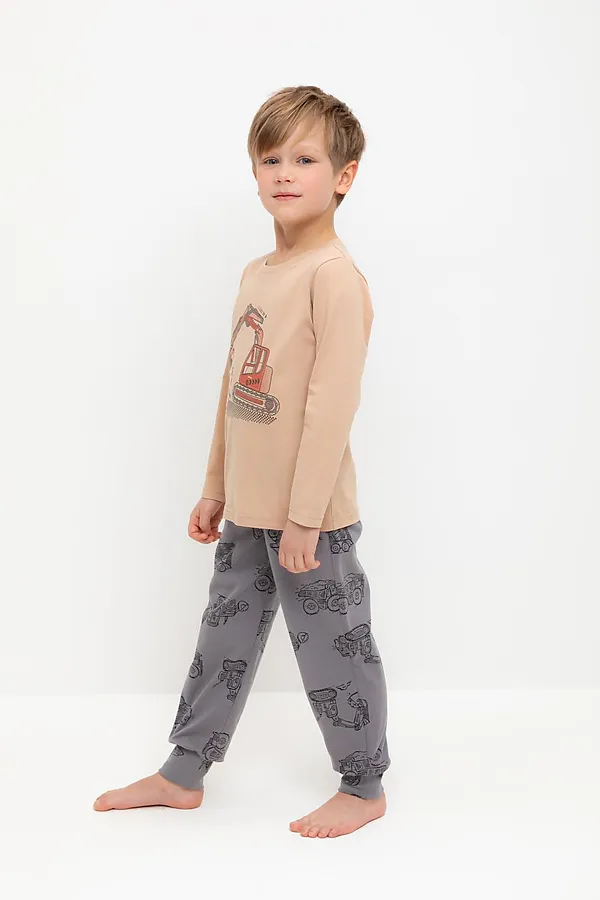 Пижама CROCKID, кунжут,дорожная техника - фото 2