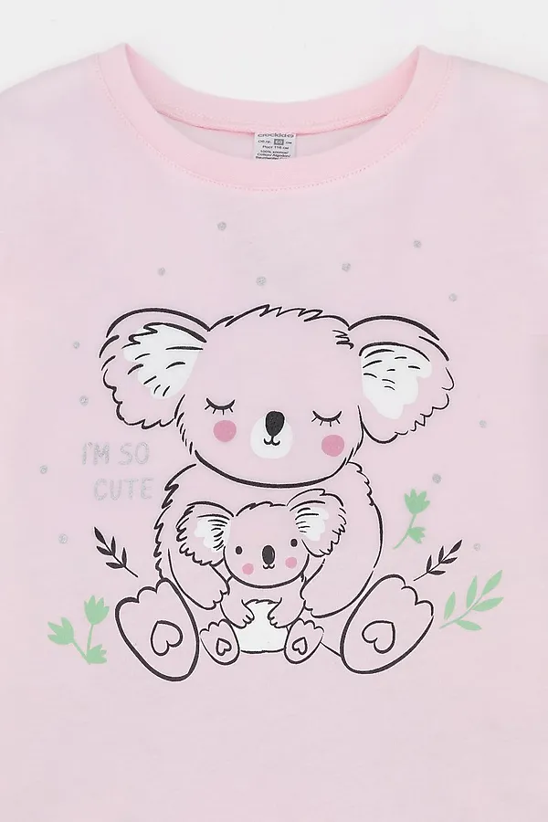 Пижама CROCKID, нежно-розовый,забавные коалы - фото 2