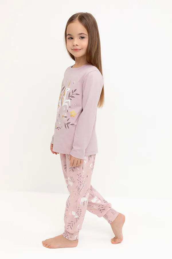 Пижама CROCKID, розовый лед,лесная тайна - фото 2