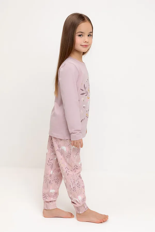 Пижама CROCKID, розовый лед,лесная тайна - фото 2
