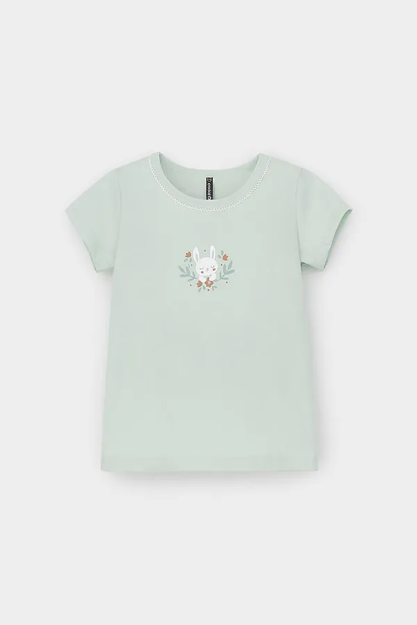 Пижама CROCKID, дымчатый нефрит,конфетти из сердечек - фото 2