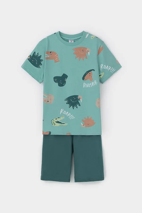 Пижама CROCKID, динозавры,зеленый - фото 2