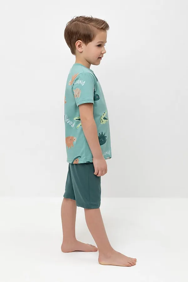 Пижама CROCKID, динозавры,зеленый - фото 2