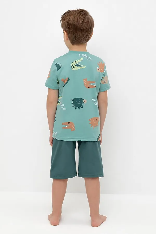 Пижама CROCKID, динозавры,зеленый - фото 2