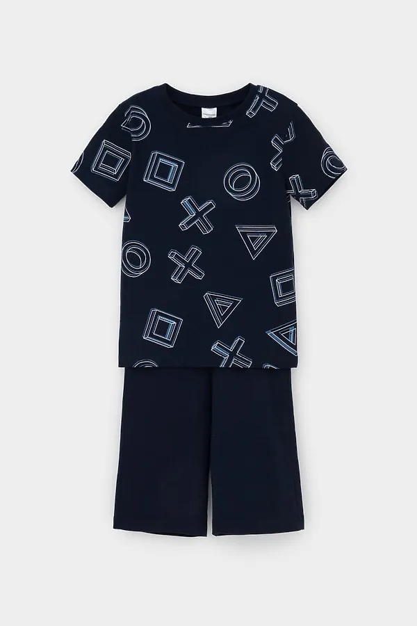 Пижама CROCKID, объемные фигуры,индиго - фото 2