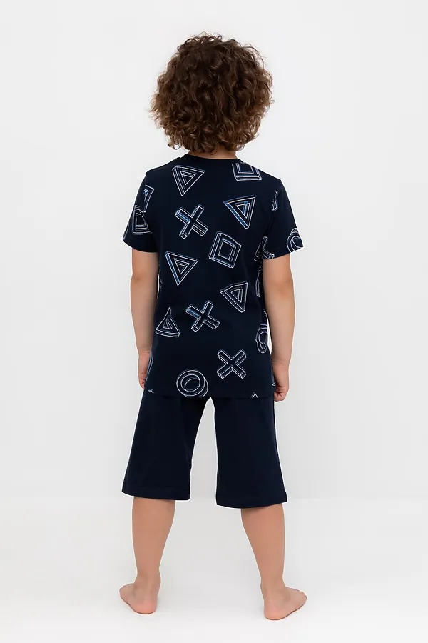 Пижама CROCKID, объемные фигуры,индиго - фото 2