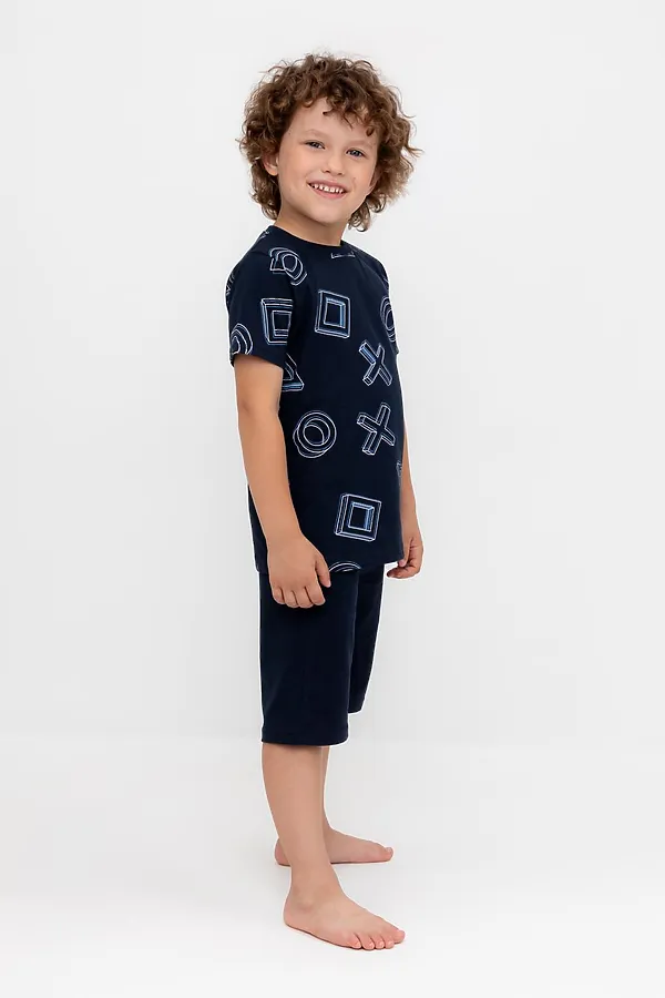 Пижама CROCKID, объемные фигуры,индиго - фото 2
