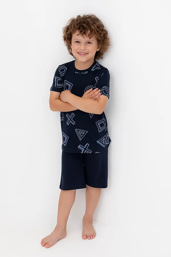 Пижама CROCKID, объемные фигуры,индиго - фото 2