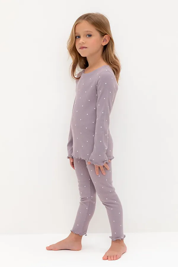 Пижама CROCKID, морской туман,мини сердечки - фото 2