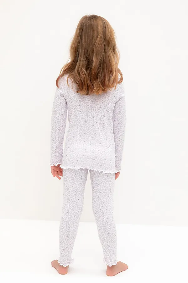 Пижама CROCKID, нежно-лавандовый,лепестки цветов - фото 2