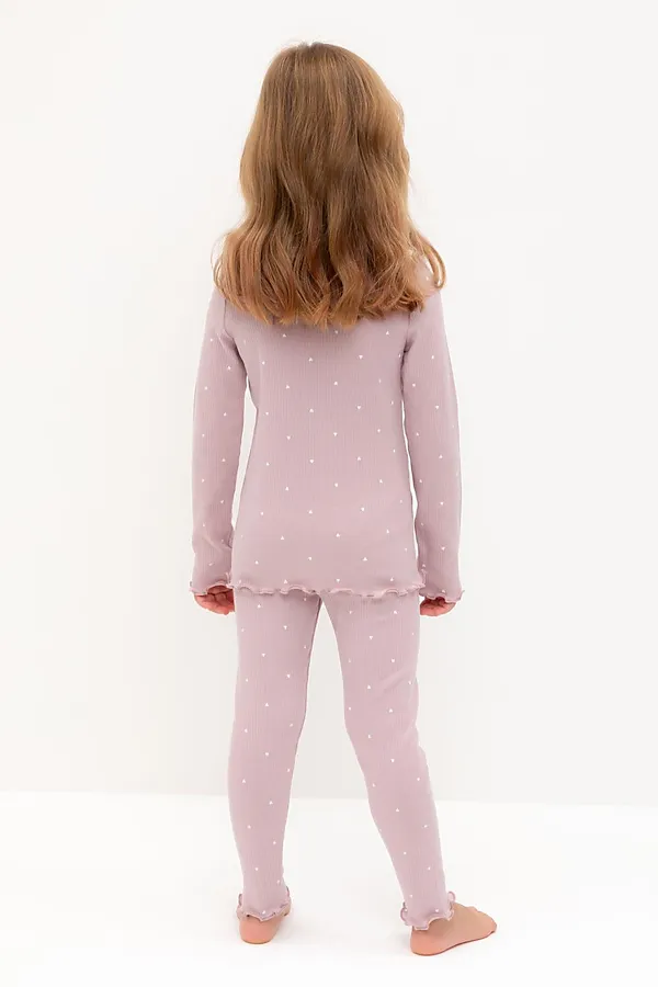 Пижама CROCKID, розовый лед,мини сердечки - фото 2