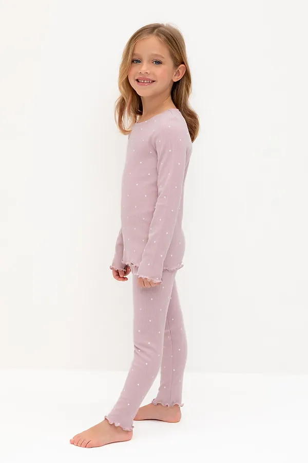 Пижама CROCKID, розовый лед,мини сердечки - фото 2