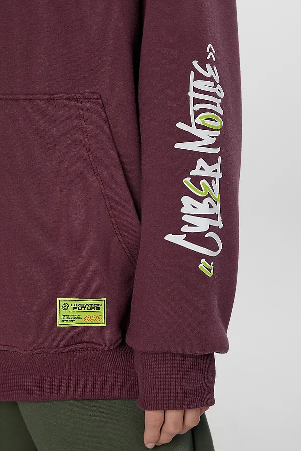 Худи MARK FORMELLE, ежевичный +печать - фото 2