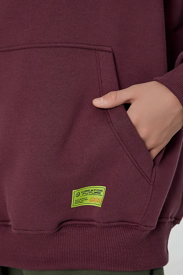 Худи MARK FORMELLE, ежевичный +печать - фото 2
