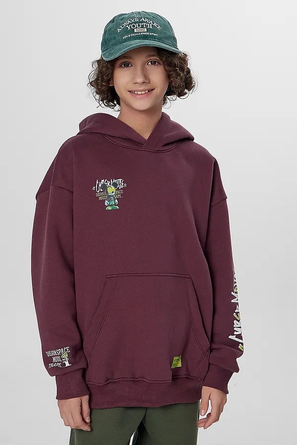 Худи MARK FORMELLE, ежевичный +печать - фото 2