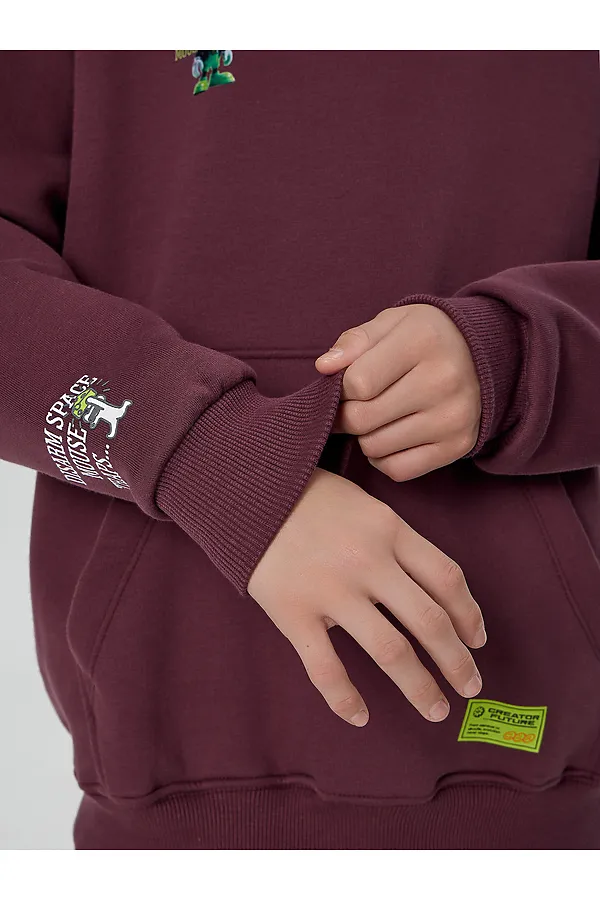 Худи MARK FORMELLE, ежевичный +печать - фото 2