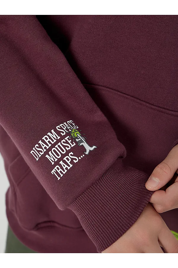 Худи MARK FORMELLE, ежевичный +печать - фото 2