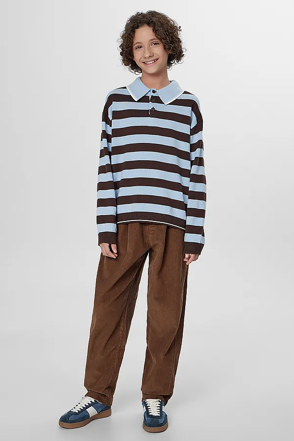Поло MARK FORMELLE, коричнево -голубая полоска - фото 2