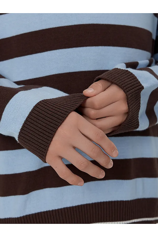 Поло MARK FORMELLE, коричнево -голубая полоска - фото 2