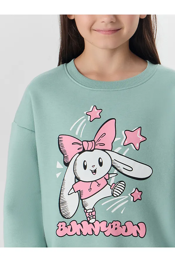 Свитшот MARK FORMELLE, шалфей +печать1 - фото 2