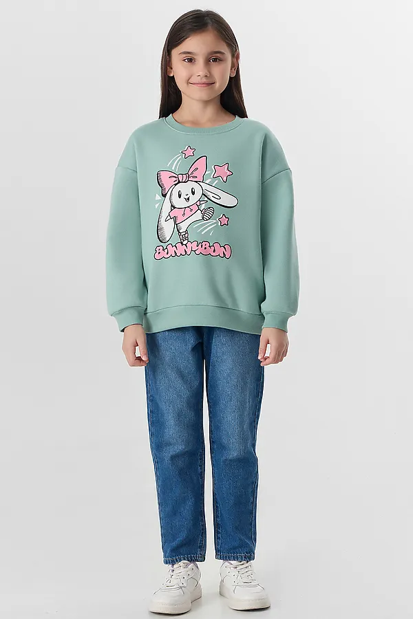 Свитшот MARK FORMELLE, шалфей +печать1 - фото 2