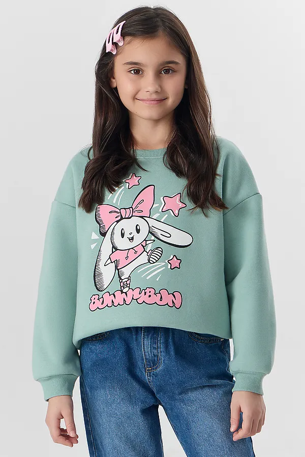 Свитшот MARK FORMELLE, шалфей +печать1 - фото 2